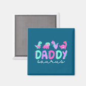 Cute Daddy Saurus Dad Dinosaur Birthday Boy Girl F Magneet (Voorkant / Achterkant)