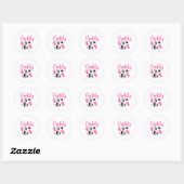 Cute Daddy-to-be word art  Ronde Sticker (Vel)