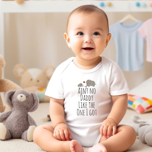 Cute Daddy's Baby Olifanten Bodysuit