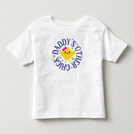 Cute Dads Other Chick Yellow Fun Kinder Shirts (Voorkant)