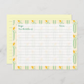 Cute Daffodil Recipe Kaarten (Voorkant / Achterkant)