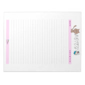 Cute Daily Brown Cat Notespad Notitieblok (Voorkant)