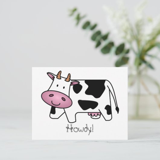 Cute Dairy Cow Briefkaart (Staand voorkant)