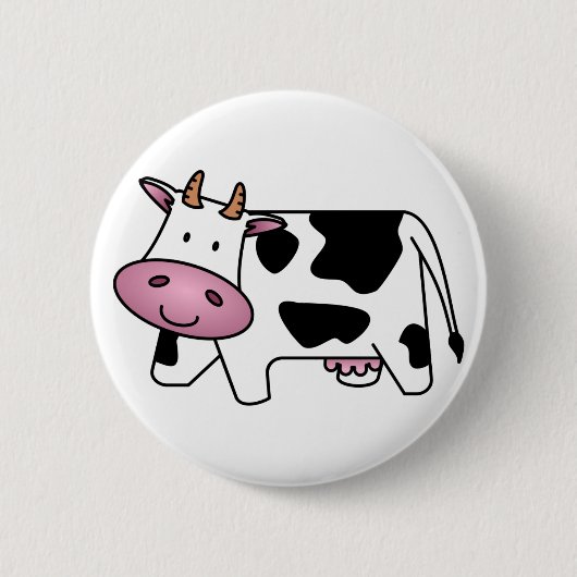 Cute Dairy Cow Ronde Button 5,7 Cm (Voorkant)