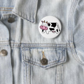 Cute Dairy Cow Ronde Button 5,7 Cm (In situ)