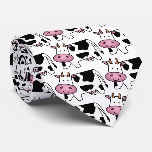 Cute Dairy Cow Stropdas (Opgerold)