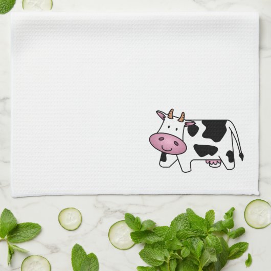 Cute Dairy Cow Theedoek (Gevouwen)