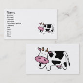 Cute Dairy Cow Visitekaartje (Voorkant / Achterkant)