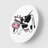 Cute Dairy Koe Ronde Klok (Hoek)