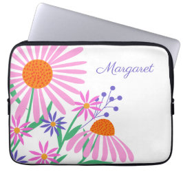 Cute Daisies, aangepaste laptophoezen Laptop Sleeve