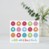 Cute Daisies in Colorful Fuzzy Stippen kinderen op Briefkaart (Staand voorkant)