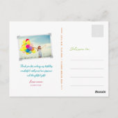 Cute Daisies in Colorful Fuzzy Stippen kinderen op Briefkaart (Achterkant)
