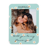 Cute Daisies Photo Bloemenmeisje Voorstel Magneet (Verticaal)