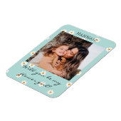 Cute Daisies Photo Bloemenmeisje Voorstel Magneet (Linkerzijde)