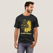 Cute Daisy Butterfly Yellow Ribbon Spina Bifida Aw T-shirt (Voorkant volledig)