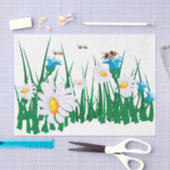 Cute Daisy Field Flowers Decoupage Tissuepapier (Craft)