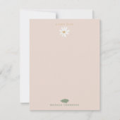 Cute Daisy Floral Blossoms & Greenery Custom Name Bedankkaart (Voorkant)