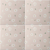 Cute Daisy Floral Blossoms & Greenery Girl Nursery Tegeltje