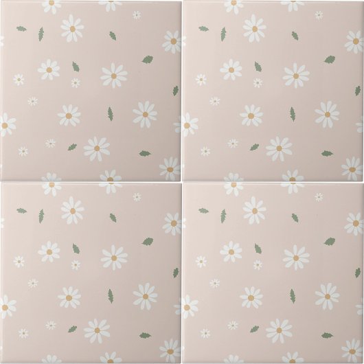 Cute Daisy Floral Blossoms & Greenery Girl Nursery Tegeltje