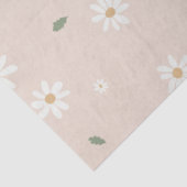 Cute Daisy Floral Blossoms & Greenery Tissuepapier (Detail)