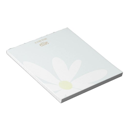 Cute Daisy Floral - Gepersonaliseerd Blocnote (Schuin)