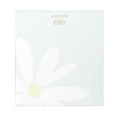 Cute Daisy Floral - Gepersonaliseerd Blocnote (Voorkant)