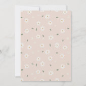 Cute Daisy Flower 1st Birthday Girl Pink Kaart (Achterkant)