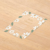 Cute Daisy Flower Baby Shower Girl Pink Acryl Uitnodigingen (Laagn)