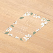 Cute Daisy Flower Bridal Shower Acryl Uitnodigingen (Laagn)