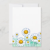 Cute Daisy Flower Fun Floral Birthday Kaart (Achterkant)