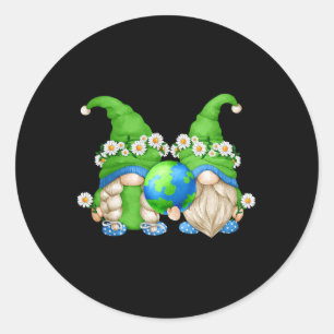 Cute Daisy Flower Hippie Couple voor mam en pap ee Ronde Sticker