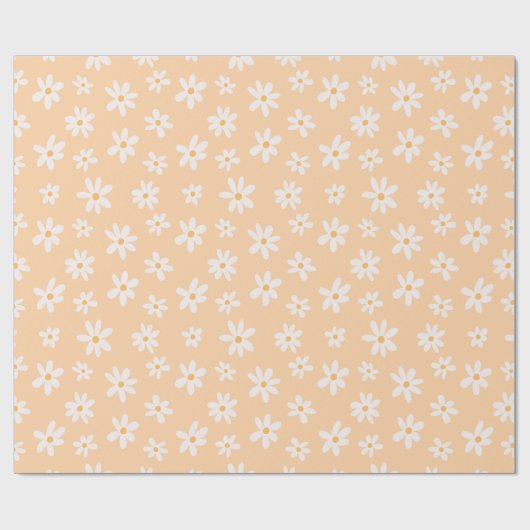 Cute Daisy Flower Pattern Cadeaupapier (Vlak)
