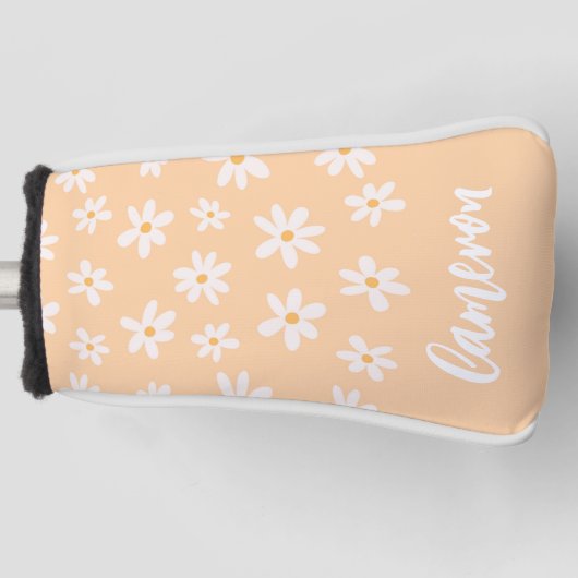 Cute Daisy Flower Pattern Golfheadcover (Voorkant)