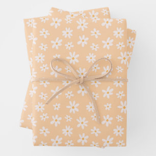 Cute Daisy Flower Pattern Inpakpapier Vel
