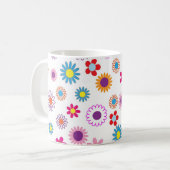 Cute Daisy Flower Pattern Koffiemok (Voorkant links)