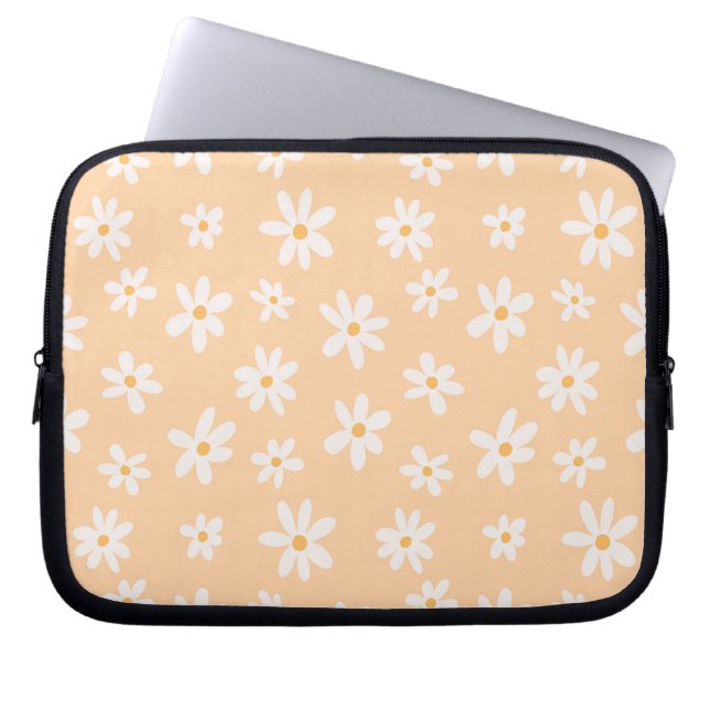 Cute Daisy Flower Pattern Laptop Sleeve (Voorkant)