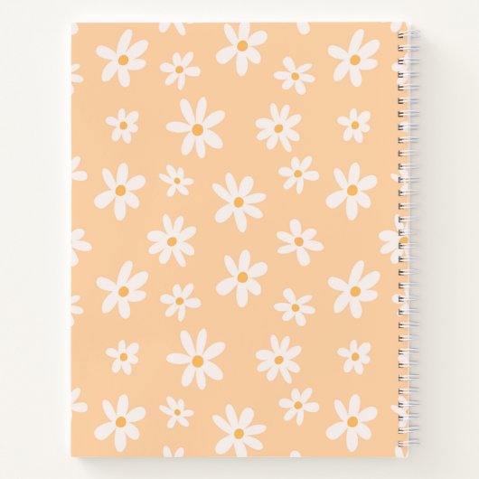 Cute Daisy Flower Pattern Notitieboek (Achterkant)