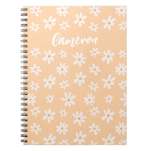 Cute Daisy Flower Pattern Notitieboek (Voorkant)
