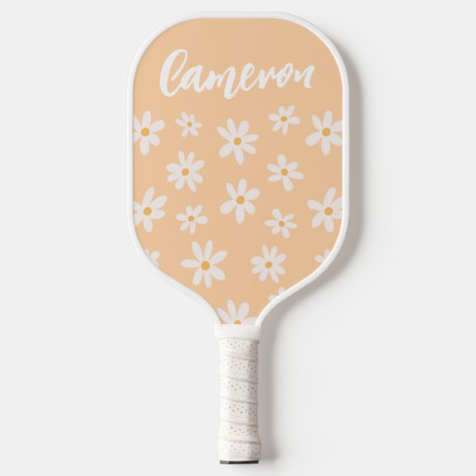 Cute Daisy Flower Pattern Pickleball Paddle (Voorkant)