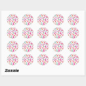 Cute Daisy Flower Pattern Ronde Sticker (Vel)