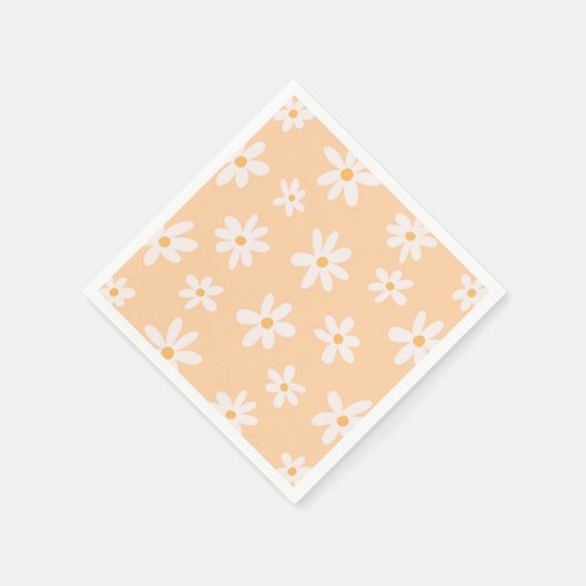 Cute Daisy Flower Pattern Servet (Hoek)