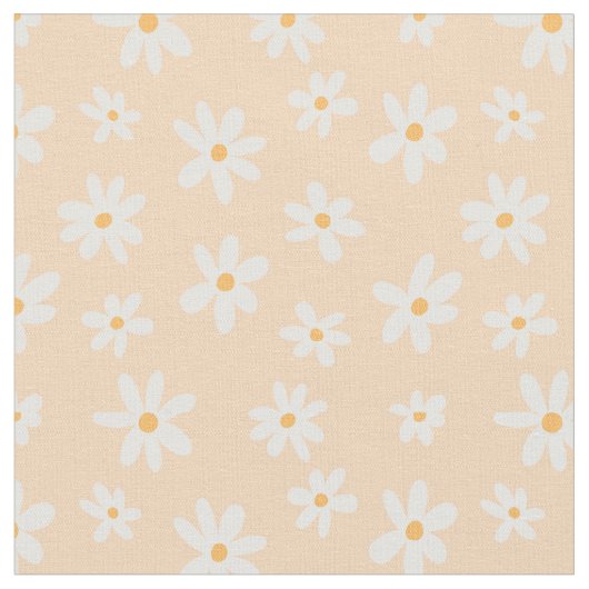 Cute Daisy Flower Pattern Stof (Close Up)