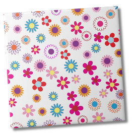 Cute Daisy Flower Pattern Tegeltje