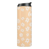 Cute Daisy Flower Pattern Thermosbeker (Gedraaid links)