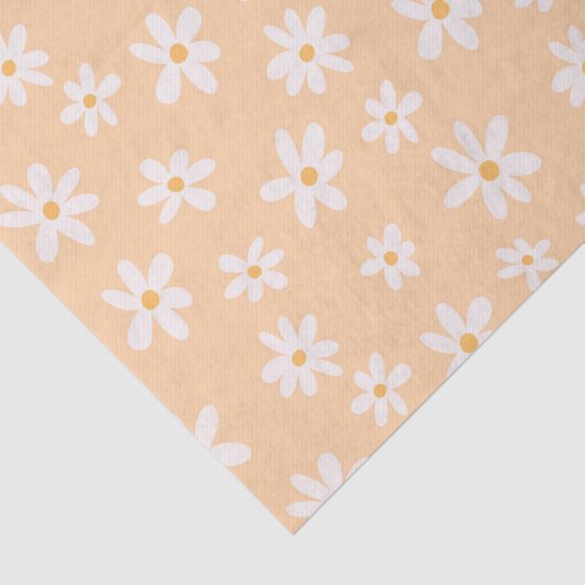 Cute Daisy Flower Pattern Tissuepapier (Detail)