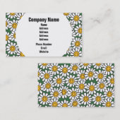 Cute Daisy Flower Pattern Visitekaartje (Voorkant / Achterkant)