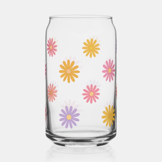 Cute Daisy Flowers Blikvorm Glas (Links)