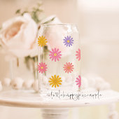 Cute Daisy Flowers Blikvorm Glas
