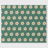 Cute Daisy Flowers Cadeaupapier (Vlak)