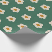 Cute Daisy Flowers Cadeaupapier (Hoek)